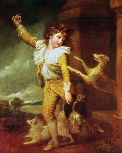 Boy with Dogs by Richard Cosway